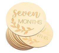 Vaguelly 14pièces Cartes Bois Pour Suivi Des Étapes Mensuelles De Disques Bois Pour Photographie Né Accessoires De Mémorisation Des Moments Précieux