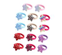 Vaguelly 14pièces Élastiques à Cheveux Sequins Multicolores Accessoires Caoutchouc Parfaits Pour Chignons Et Queue De Cheval