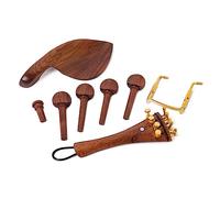 Vaguelly 15 Pièces Accessoires de Violon avec Repose Menton de Finition Clé de Fin Cordon de Queue Chevilles