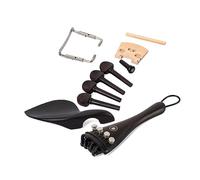 Vaguelly 15 Pièces Accessoires pour Violon Mentonnière Cordier Pin de Fin et Chevilles Noir
