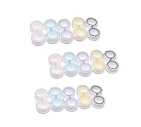 Vaguelly 15Pièces Portable Leak Case Dual Storage Box with Transparent Lenses Holder Each and
