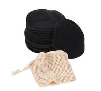 Vaguelly 16 Pièces démaquillants lingette demaquillante lavable pads demaquillant tampon nettoyant fouetter eponge éponges houppettes démaquillantes aux fibres faciaux Black