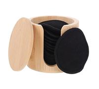 Vaguelly 16 Pièces tampon le visage lingette demaquillante lavable lingettes démaquillantes dissolvant essuyer éponges se maquiller démaquillants le visage Black