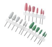 Vaguelly 18 pcs Silicone Nail Drill Bits Kit Cuticle Nail Bit Set For Manicure Grinding And Easy To Use