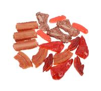 Vaguelly 18 Pcs Simulations de Viande Lifelike pour Décoration Photographie DIY Enseignement et