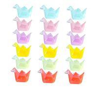 Vaguelly 18 Pièces Figurines Miniatures Résine de Origami Lumineuses Décoration Glow in The Dark pour Aquariums Maisons de Poupées et de Jardin