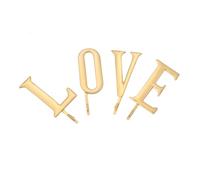 Vaguelly 1Ensemble Love Letter Hair Clips Set Elegant Matte Finish Side Hairpins For Women For Weddings Parties And Special Occasions