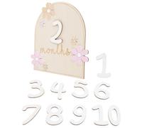 Vaguelly 1ensemble Plaques Bois Pour Jalons Mensuels De Set De Cartes De Croissance Bois Pour Filles Et Garçons Accessoires Photo Pour Nouveaux-nés