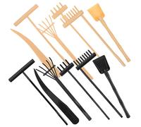 Vaguelly 1ensemble Set Accessoires De Jardin Zen Râteaux Miniatures pour Décoration De Bureau Et Art Sable De Jaunes Noirs pour Création De Jardins Personnalisés Et