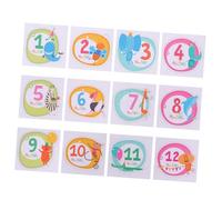 Vaguelly 1ensemble Set De Autocollants Animaux Pour Stickers Mensuels Mois Pour Photos De Jalons Né