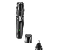Vaguelly 1Ensemble Tondeuse Électrique à Poils De Nez Kit De Toilettage Unisexe Tête Lavable Design Compact Pour Voyage Couleur Noire