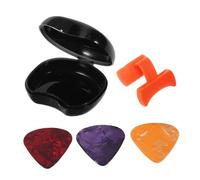 Vaguelly 1ensembles Supports pour Médiators Silicone Protégeant Pouce et Index pour Guitare Acoustique Électrique Basse et Ukulélé avec Repose-Doigts Ergonomiques Couleur Aléatoire