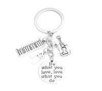 Vaguelly 1pièce Porte-clés Musique Créatif Pendentif Guitare et Note pour Enseignants Élèves Souvenir École Fin Année Cadeau Maestro
