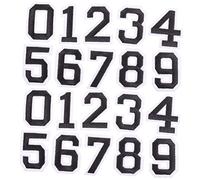 Vaguelly 2 ensembles Autocollants Numériques Autoadhésifs pour Maillots de Football et Casques de Noir avec Cadre Stickers DIY pour T Shirts et Vêtements de Sport