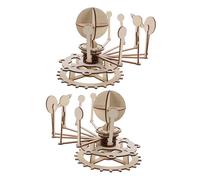 Vaguelly 2 Ensembles DIY Wooden Solar System Puzzle Kit for Stem Educational Science Toy with Nine Planets Model for School Projects and Home Display