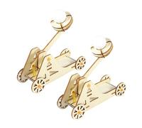 Vaguelly 2 Ensembles Kit de Catapultes Bois Réalistes pour Garçon Fille Matériel Stem Mécanique Kit Invention Éducatif pour Expériences Scientifiques et Apprentissage Historique
