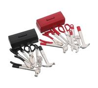 Vaguelly 2 Ensembles Miniature Dollhouse Tool Set Portable and Realistic Mini Repair Tools with Hammer Screwdriver Pliers Wrench for Dollhouse Building and Crafting