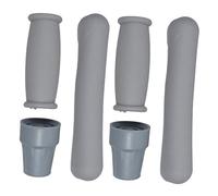 Vaguelly 2 Ensembles Poignée de béquilles et chancelières accessoires de béquilles conseils de béquille poignées de béquille poignées de poignée de béquille caoutchouc Gris