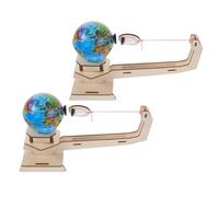 Vaguelly 2 Ensembles Stem Science Puzzle Kit Wooden Gravity Earth and Moon Model for Hand-Eye Coordination and Creative Learning