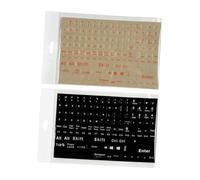Vaguelly 2 Feuilles Autocollants Clavier Anglais PVC Remplacement Lettres pour Ordinateur Portable Facile à Poser Protège Rayures Clavier Complet avec Chiffres