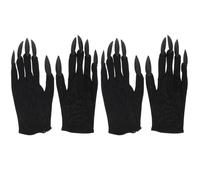 Vaguelly 2 Longs avec Ongles Fantômes pour Halloween Costume Cosplay Élastiques Accessoire Effrayant pour Fête et Déguisée