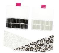Vaguelly 2 Nail Sticker Doigt De Pied Gel Faux Ongles Transferts D'ongles Ongle De Ballerine à Couverture Complète Ongles En Dentelle Clous Lettre Ongles Artificiels Autocollant