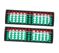 Vaguelly 2 Pièces Abacus Plastique Éducatif pour Apprentissage des Mathématiques Boulier Chinois pour Garçon Fille Outil de Calcul Pratique et Portable pour la Coordination Main Œil