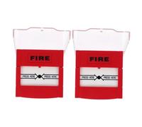 Vaguelly 2 Pièces Alarm Call Point Fire Call Button Manual Reset Emergency Stop Switch for Rapid Activation and Durable Use in Home Office Security