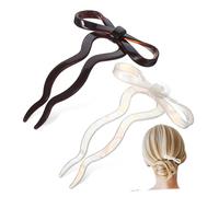 Vaguelly 2 Pièces arc en épingle à cheveux caves élégant épingle à cheveux en forme de u Accessoire poils d'arc gland Pinces à cheveux françaises épingle à cheveux française acide acétique