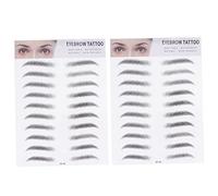 Vaguelly 2 Pièces Autocollants De Sourcils 3d Autocollant Imitation Sourcils Pochoir à Sourcils Ciseaux à Sourcils Modeleur De Sourcils Naturel Outil De Tatouage Des Sourcils Rasoir Black