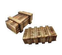 Vaguelly 2 Pièces Boîte Puzzle Bois pour Garçon Fille Jeu Éducatif avec Compartiments Secrets Bois pour Développer Motricité