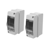 Vaguelly 2 Pièces Boîtier de Distribution Électrique Étanche avec Couvercle Transparent Protection Disjoncteur pour Stations de Recharge et Alimentation Extérieure Durable pour Usage