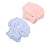 Vaguelly 2 Pièces Bonnet Polaire Cheveux Secs Masque Anti-frisottis Arc Pour Les Cheveux Serviettes En Microfibre Pour Les Cheveux Serviette Absorbante Pour Les Cheveux Poil Molleton