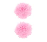 Vaguelly 2 pièces Bonnette Microphone Anti-vent Fourrure Artificielle Douce Protection Contre Éclaboussures Lot de Accessoire Studio Musique Rose