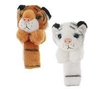 Vaguelly 2 Pièces bracelets de claque de tigre instantané le tigre bracelets à farci enfants toys kiddikutter groupes de slap sur le thème des animaux Bracelets légers flanelle