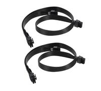 Vaguelly 2 Pièces Câble Extension Pcie Broches vers Double Broches à Kit Extension Alimentation pour GPU Gestion Optimisée des Câbles Compatible Installation Flexible et Résistance