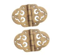 Vaguelly 2 pièces Charnières Laiton Robustes Rotation Silencieuse Paumelles Décoratives pour Meubles Placards et Boîtes Quincaillerie Durable Rouille