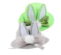 Vaguelly 2 Pièces décoration de pâques de plein air enfants pince à cheveux jouets clips bunny ears hairpin easter épingle à cheveux de Pâques barrettes en forme de chapeau de pâques Métal