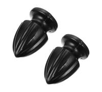 Vaguelly 2 pièces Embouts Décoratifs pour Lampe Aluminium Noir Filet Intérieur Support Abat-jour pour Lampadaire et Lampe de Table