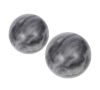 Vaguelly 2 Pièces Handball de remise en forme Jade wah boules masseur pilates balle de massage pour les pieds balles de yoga ballon d'exercice petit boule de pierre médicale Noir