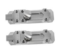 Vaguelly 2 pièces Loquet de Porte de Zinc Solide Targette Coulissante Robuste pour Portes Fenêtres et Garages Serrure Facile à Utiliser et Résistante Déformation