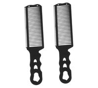 Vaguelly 2 Pièces peigne tondeuse pour salon de coiffure petit peigne peignes à cheveux pour coiffer peigne à dents fines peigne de coiffeur brosse à cheveux peignes pour femmes abdos Black