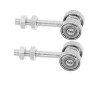 Vaguelly 2 Pièces Sliding Side Door Rollers Dual Bearing Heavy Duty Trolley Assembly For Smooth And Silent Operation Outer Diameter