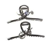 Vaguelly 2 Pièces Strong Hold Non Slip Claw Hairpins For Women Minimalist Rose Style Hair Accessories For Parties And Office