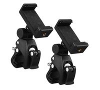 Vaguelly 2 Pièces Support de Téléphone avec Clip Rotatif Compatible Poussette Vélo et Caddie Fixation Stable pour Utilisation Polyvalente