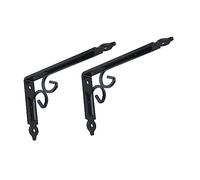 Vaguelly 2 pièces Support Étagère Mural Fer Degrés Robuste Lot de Supports Angle pour Fixation Étagère Murale Charge Lourde Installation Facile et Durable
