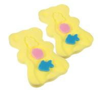 Vaguelly 2 Pièces Tapis de Bain Antidérapant pour Garçon Fille Lot de Éponge Douce pour Coussin de Bain Né Confort et Sécurité pour Garçon Fille pour