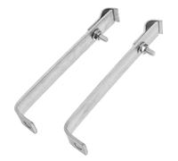 Vaguelly 2 Pièces Type Stainless Steel Roof Mounting Bonding Clamps Metal Rod Brackets For Protection Quick Installation Earth Grounding Kit
