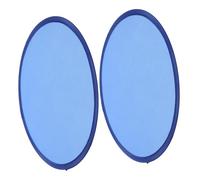 Vaguelly 2 Pièces Ventilateur Pliant Rond Compact Voyages Ventilateur à Main Pliant Tissu Ventilateur Pliable rafraichisseur d'air Ventilateurs Portables éventail Plastique