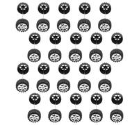 Vaguelly 20 Ensembles Rc Car Toy Wheels and Axles Plastic Replacement Tires for Model Vehicles Road Support and Flexible Driving